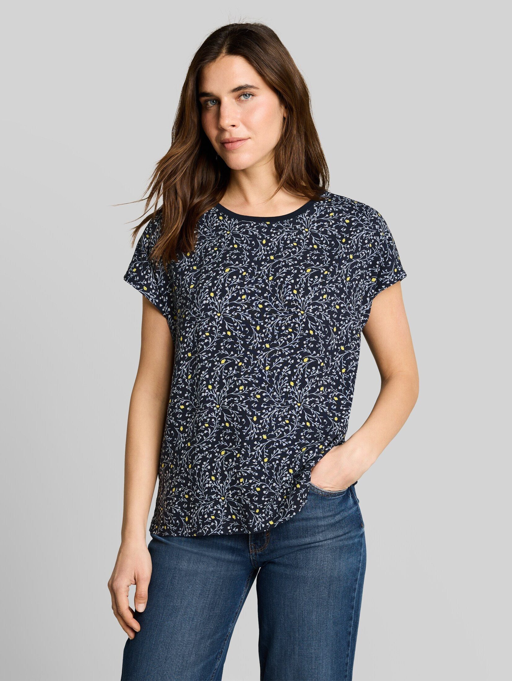 TOM TAILOR T-Shirt T-Shirt (im Einserpack) T-Shirt im Material-Mix