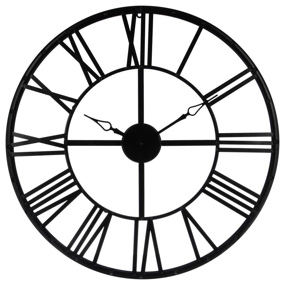 Atmosphera Créateur d'intérieur Wanduhr Schwarze Wanduhr Ø 70 cm, moderne Uhr, große Uhr, Wohnzimmer Uhr