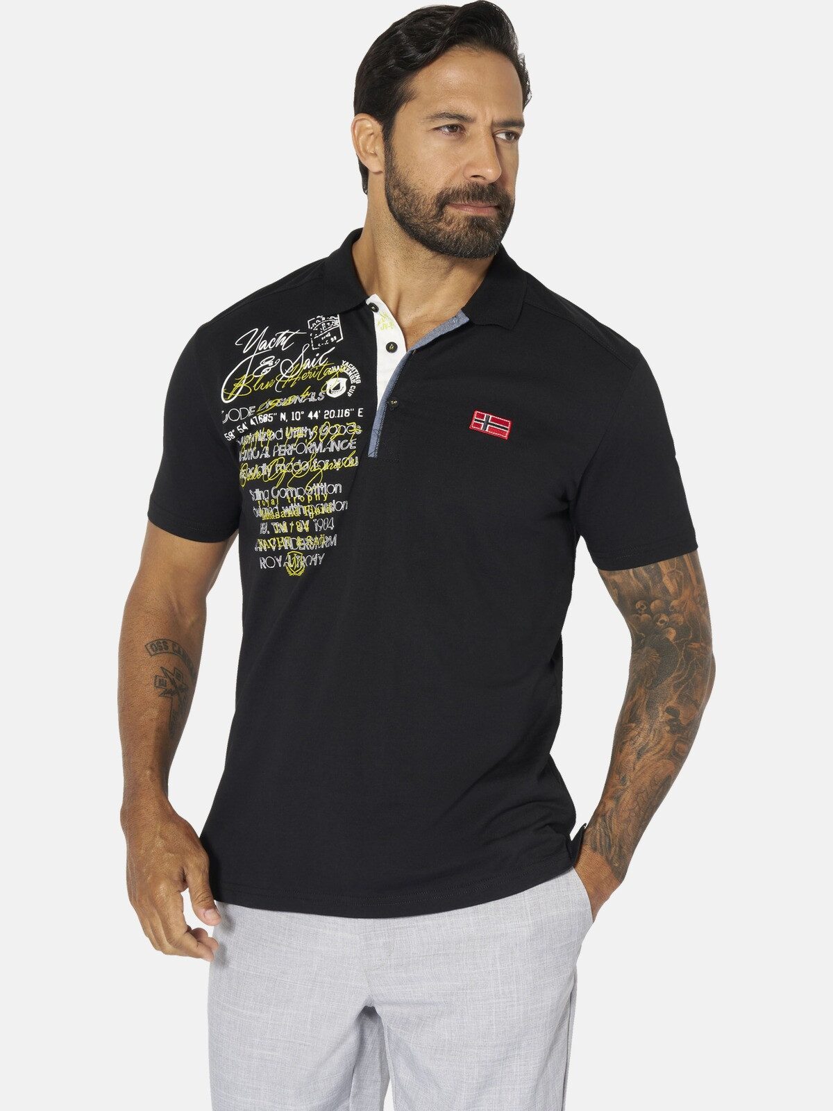 Jan Vanderstorm Poloshirt JANO aus weicher Jersey-Qualität günstig online kaufen