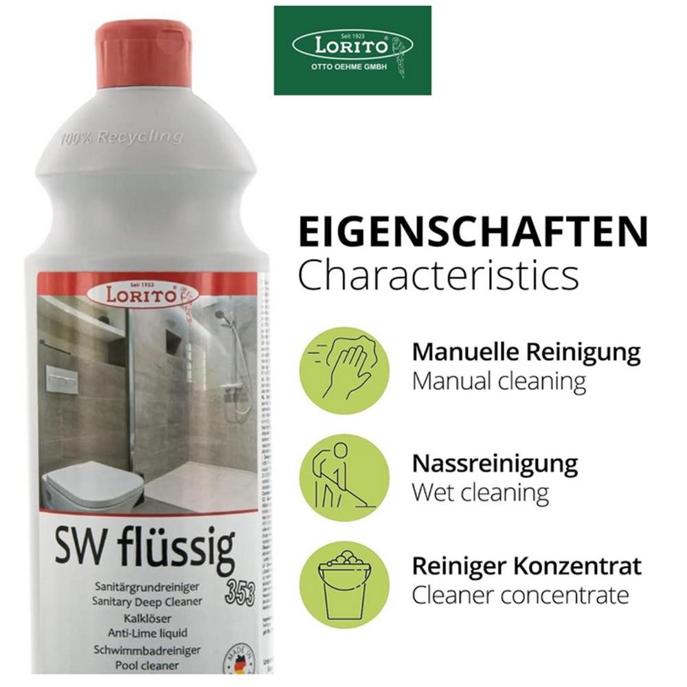 Thumbnail - Lorito Sanitärgrundreiniger SW flüssig 353 1 Liter Sanitärreiniger
