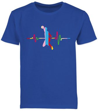 Shirtracer T-Shirt Bunter Herzschlag Handball Mann Kinder Sport Kleidung
