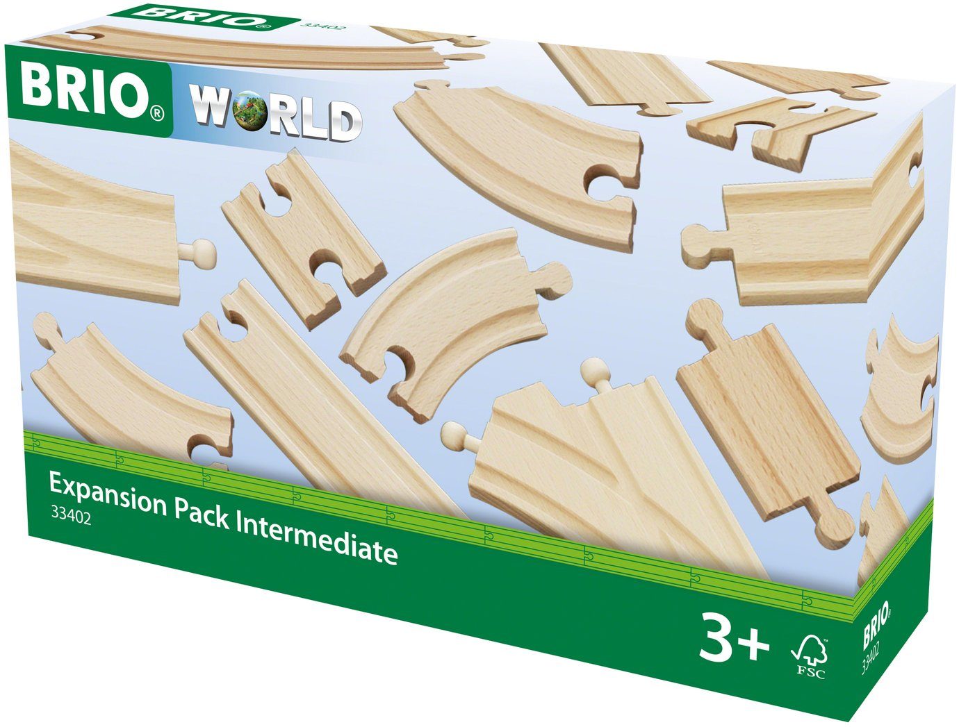 BRIO® Gleise-Set BRIO® WORLD, Mittleres Schienensortiment, (Set), Ergänzungsset BRIO® WORLD