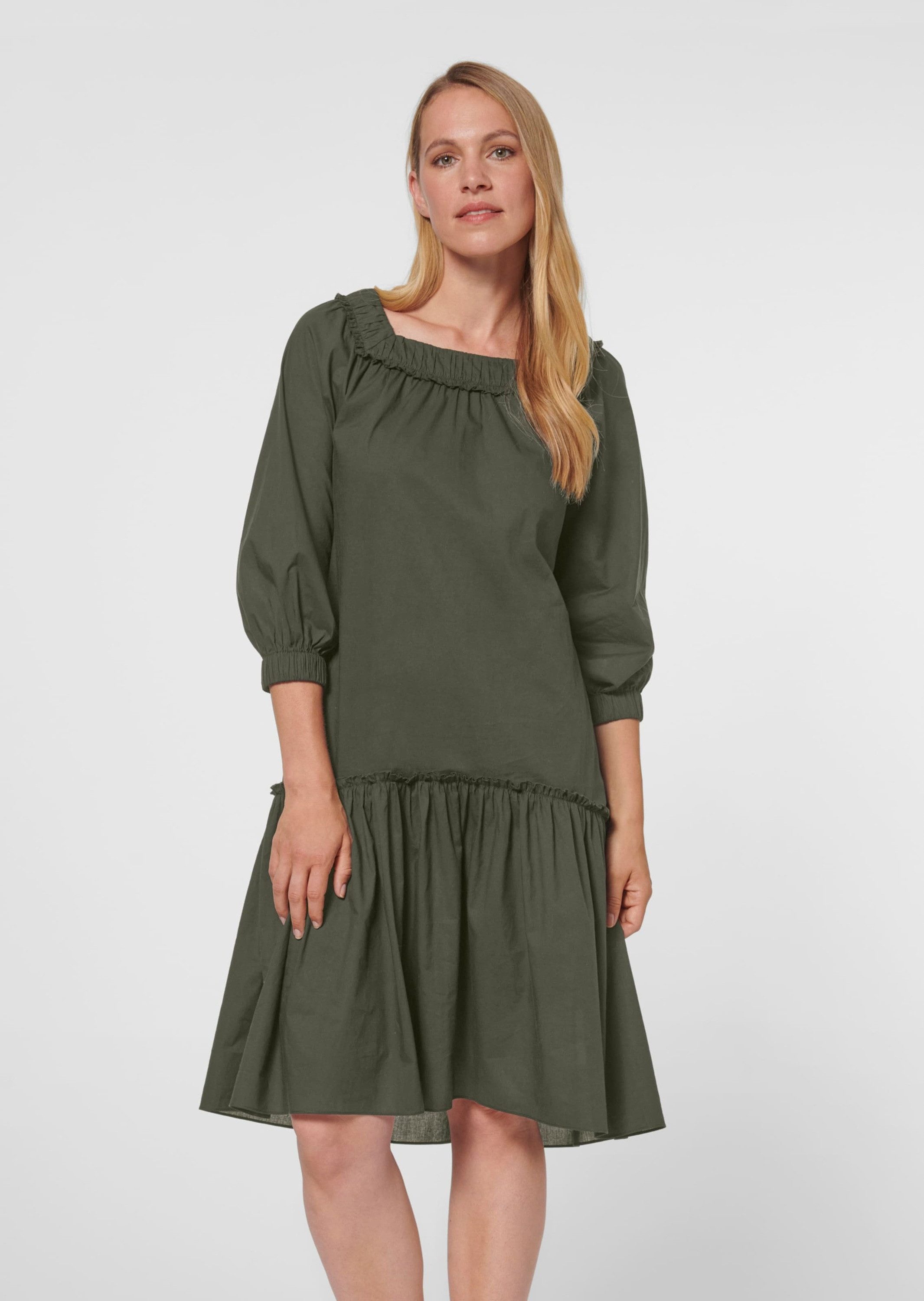 MADELEINE Midikleid Kleid mit 3/4-Ärmeln und Volant