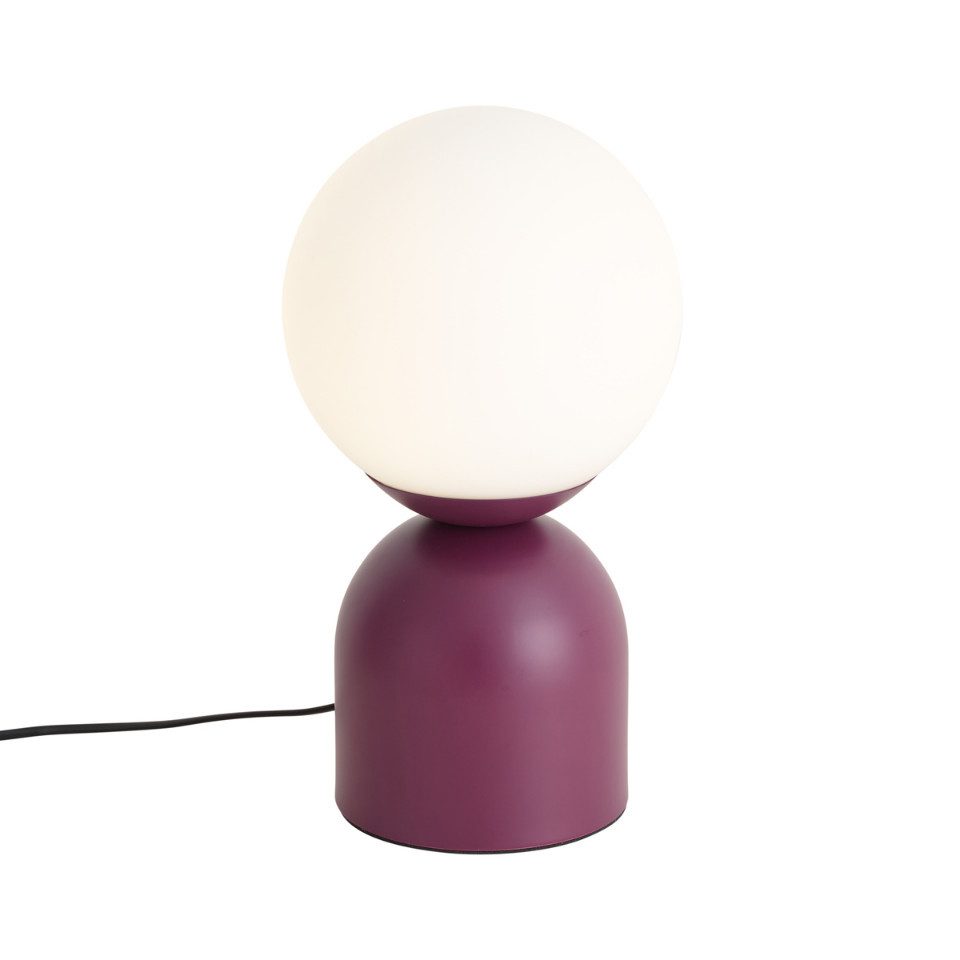 Qazqa Tischleuchte Pallon trend, ohne Leuchtmittel, Neutralweiß, QAZQA Tisch­leuchte, e27, Violet, Stahl, Retro