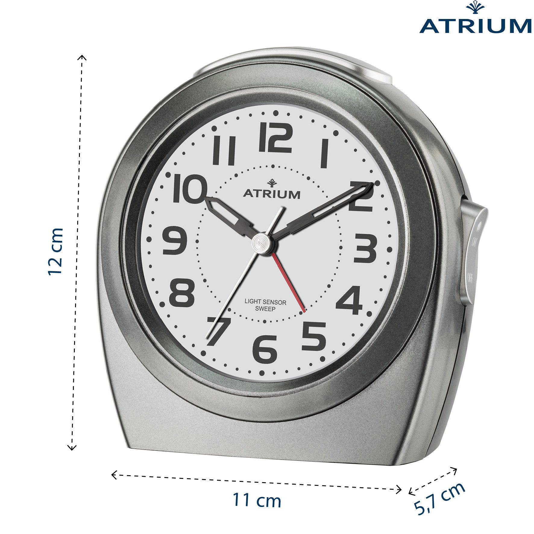 Atrium Quarzwecker A451 Analog Quarz ohne Ticken Licht Nachtbeleuchtung Snooze Senioren – Bild 2 von 4