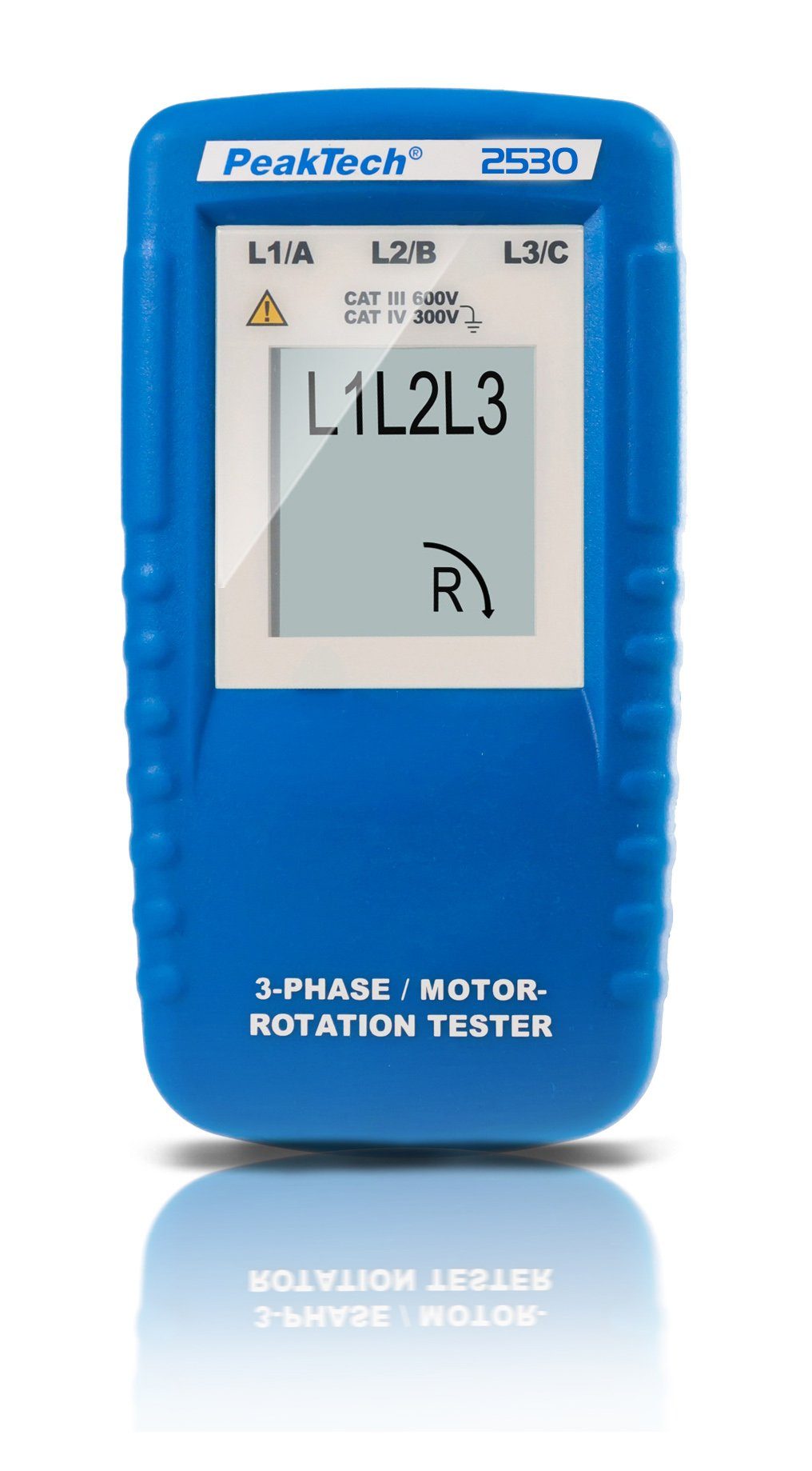 PeakTech Spannungsprüfer (1 St) Drehrichtungsanzeiger 3-Phasen LCD mit Anzeige, PeakTech® 2530: P