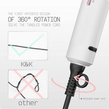 K&K Haartrockner mit Einzigartigem Bürstenlosem Motor, Negativ Ionen Profi, 1800,00 W, Mit 110,000 Rpm, 6 Geschwindigkeits und 3 Wärmeeinstellungen