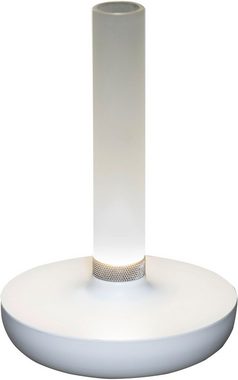KONSTSMIDE LED Tischleuchte Biarritz, LED fest integriert, Warmweiß, Biarritz USB-Tischleuchte weiß, 1800/2700/4000K, dimmbar
