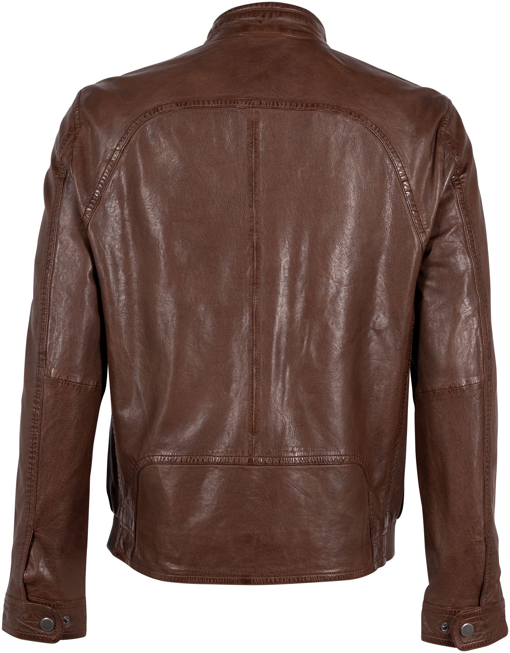 Mauritius Lederjacke GMBreston mit Reißverschluss, Stehkragen, günstig online kaufen