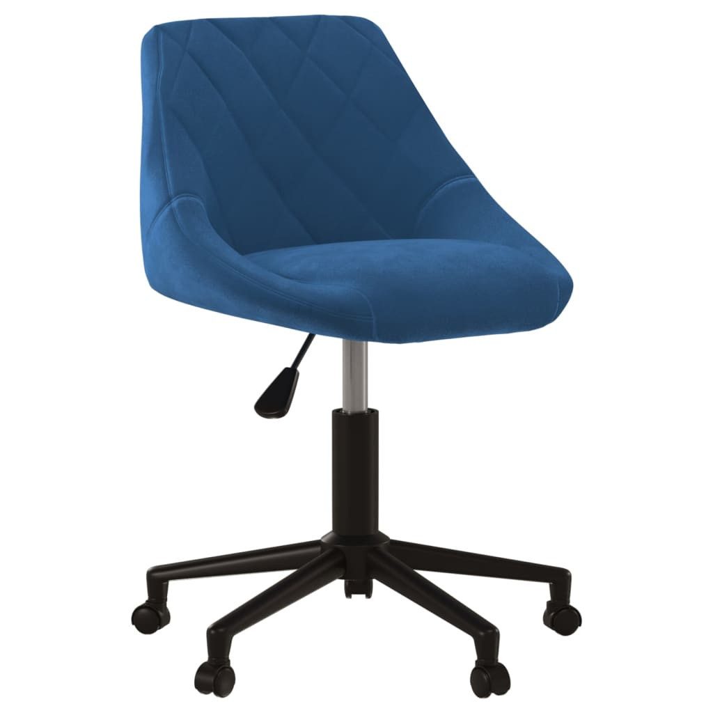 vidaXL Bürostuhl Bürostuhl Drehbar Blau Samt (1 St)