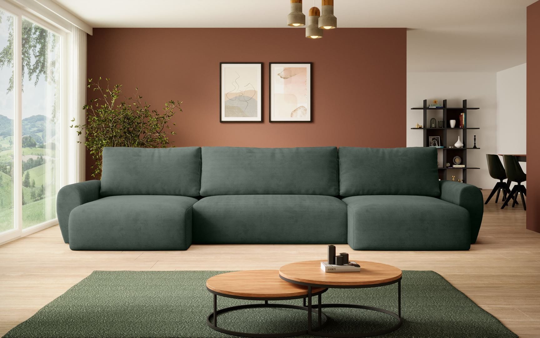 Beautysofa Ecksofa POSS U, mit Schlaffunktion, günstig online kaufen