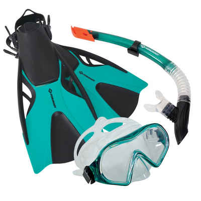 Schildkröt Funsports Flosse Schildkröt Schnorchel Set Cayman türkis, 3 teilig S/M