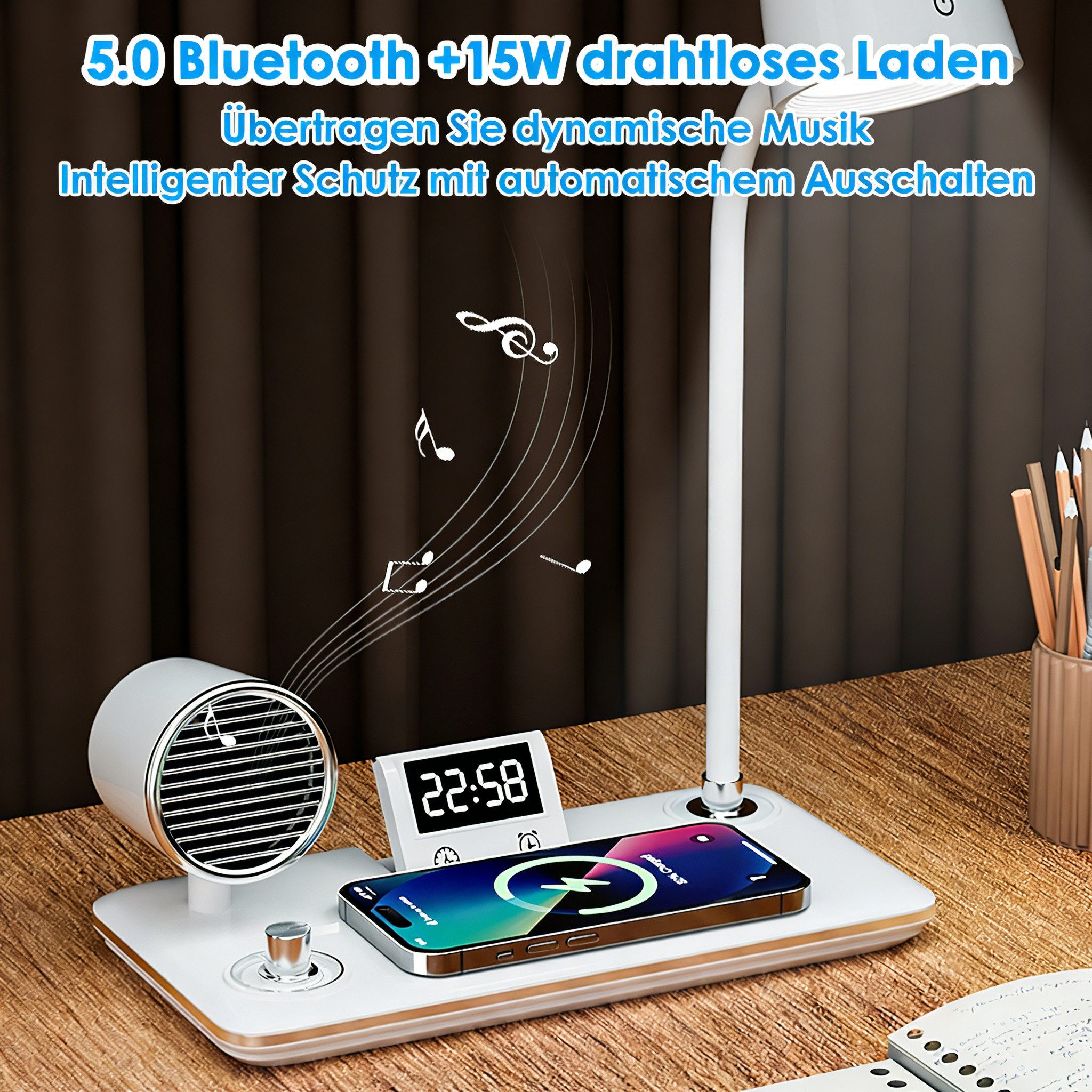 BlingBin Schreibtischlampe LED Tischlampe Dimmbar Tischleuchte mit 15W kabe günstig online kaufen