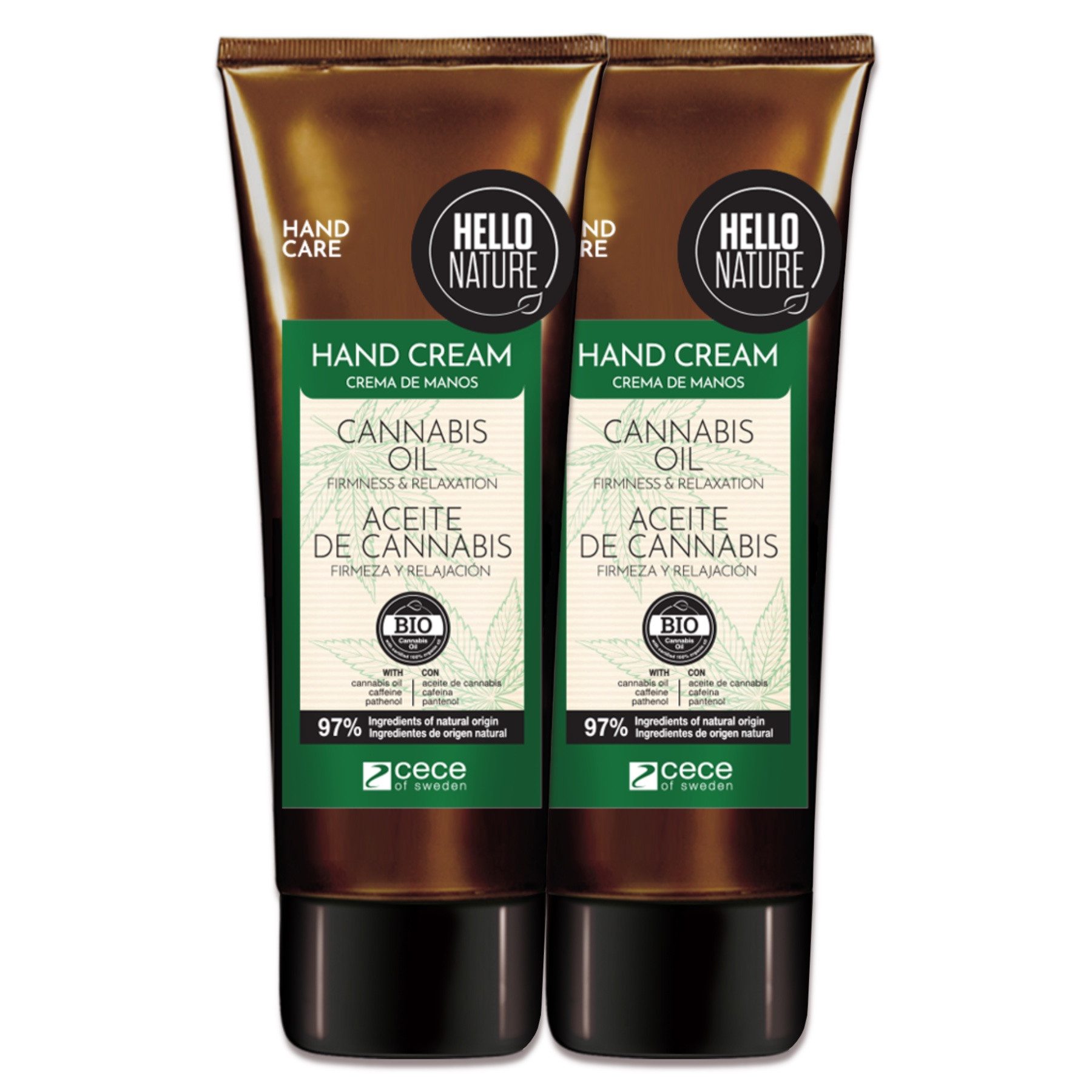 P-Beauty Cosmetic Accessories Handcreme Hello Nature Handpflegecreme Hautpflege mit Hanföl Bio Vegan, 2-tlg., Handpflege, Handcreme, Hello Nature, Cannabis