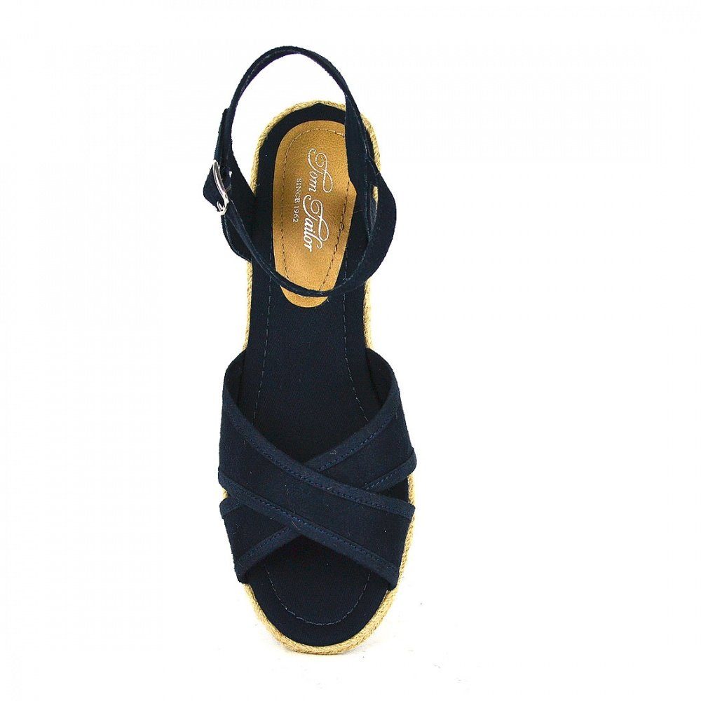 Sandale TOM Blau Keilabsatz TAILOR 805200930