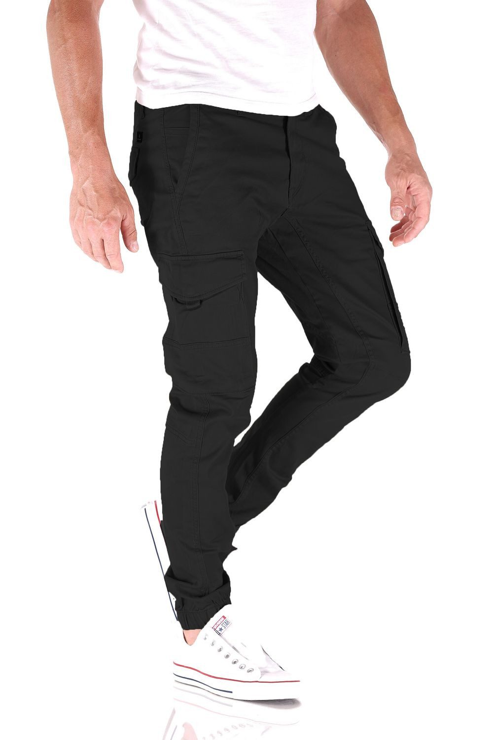 Cargojeans Jack & Jones Paul Flake Tapered Slim Cargo Herren Jeans Hose