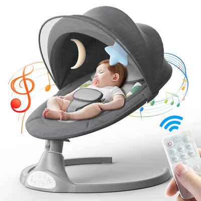 bioby Babyschaukel »BB006«, elektrische Babyschaukel bluetooth Musik mit Schwung in 5 Geschwindigkeiten und Fernbedienung ab Geburt bis 12 Monate max. 9kg