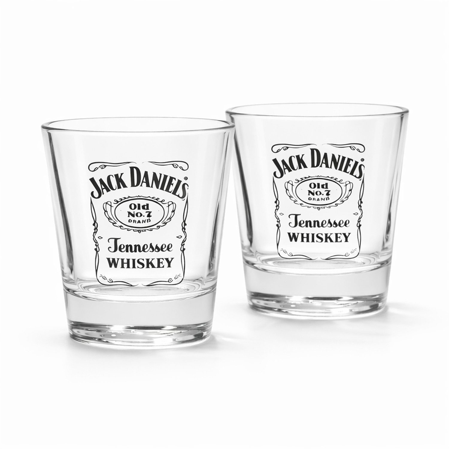 Jack Daniels Whiskyglas Twin Tumblers 2er Set Whiskey-Tumbler Old No.7 Design, 2-tlg., Elegant und zeitlos