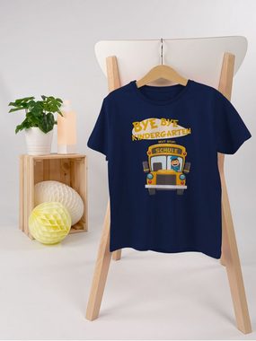 Shirtracer T-Shirt Bye bye Kindergarten next stop Schule Einschulung Junge Schulanfang Geschenke