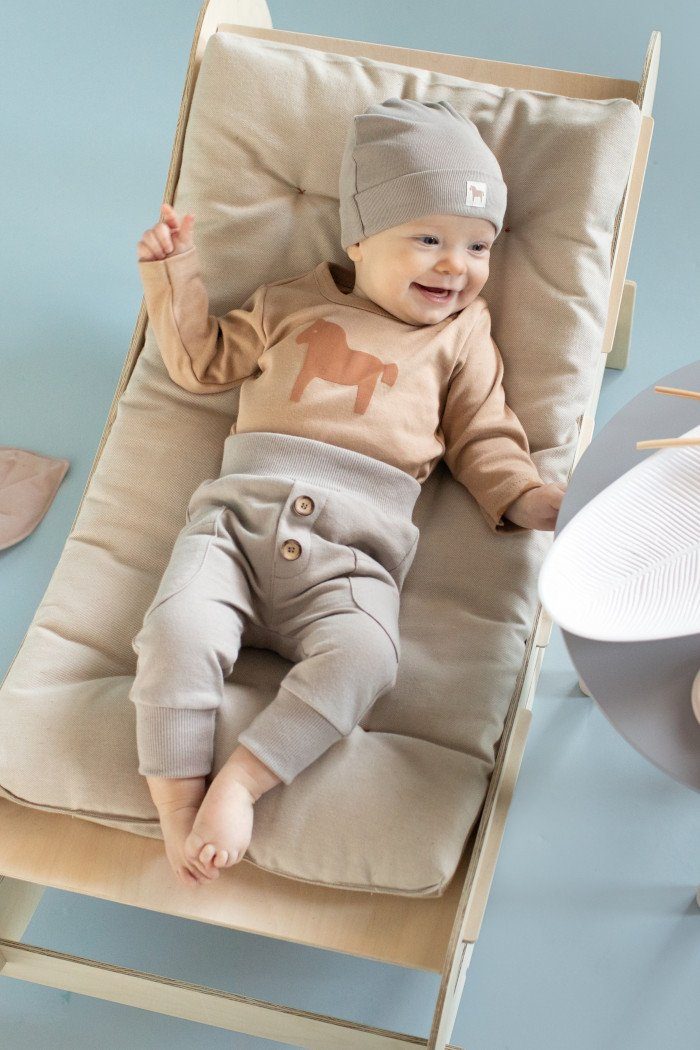 PINOKIO Pumphose Babyhose Schlupfhose mit Taschen Jungen & Mädchen (1-tlg) Bio-Baumwolle & Seitentaschen