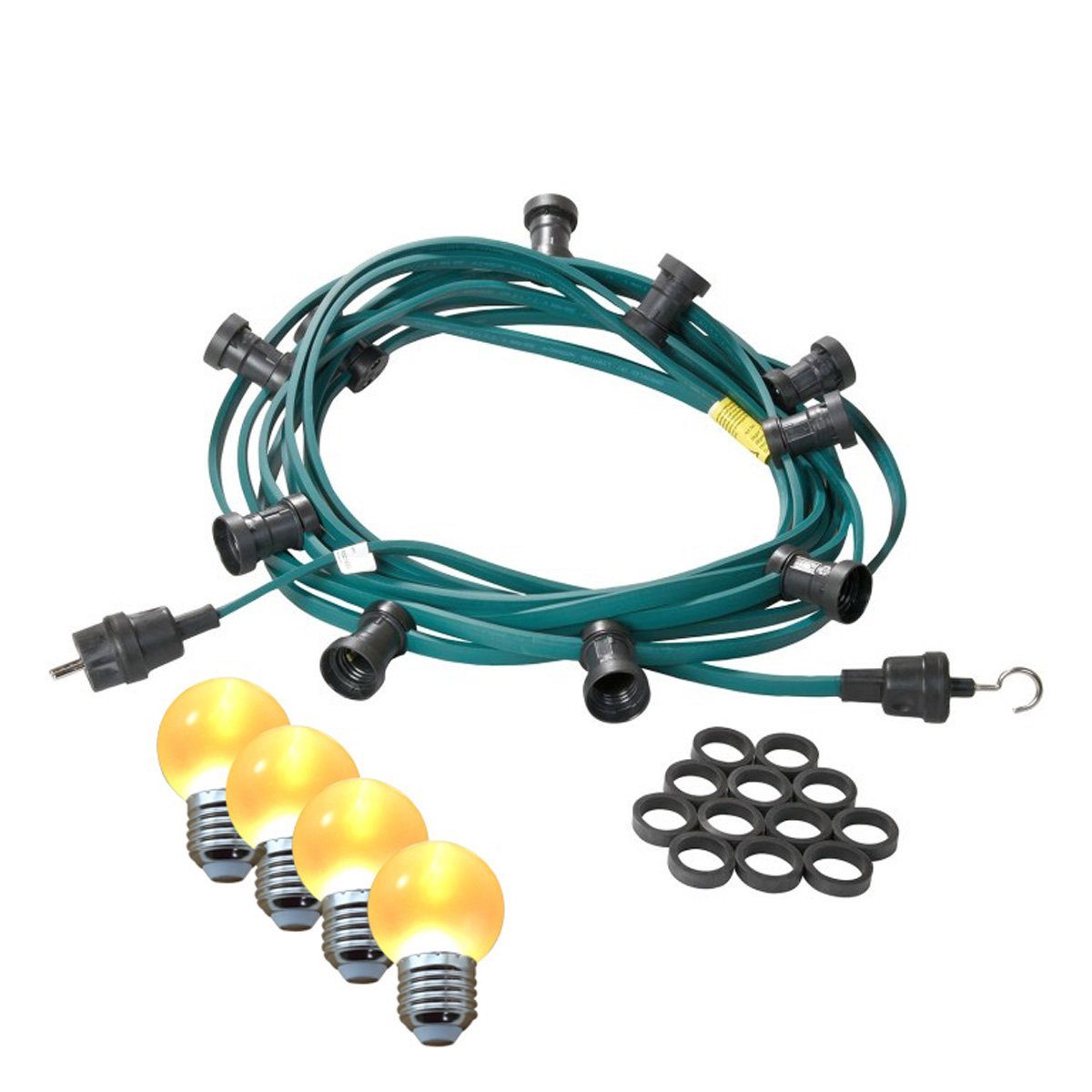 SPICELITE LED-Lichterkette Illu- Party Garten Außenlichterkette 20 ultra-warmweiße LED Kugeln 20m, 20-flammig