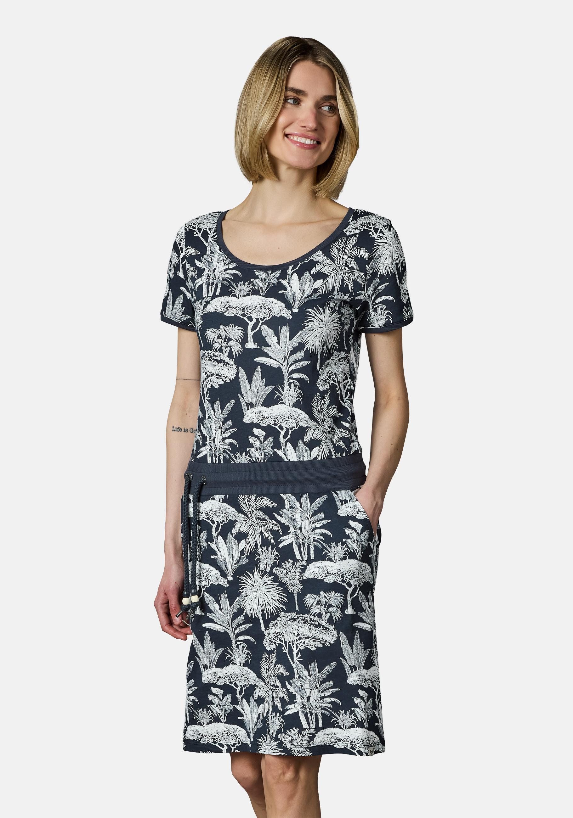 Ragwear Sommerkleid Baomi Tropic YOUMODO Gemustertes Kurzarm Kleid für Damen