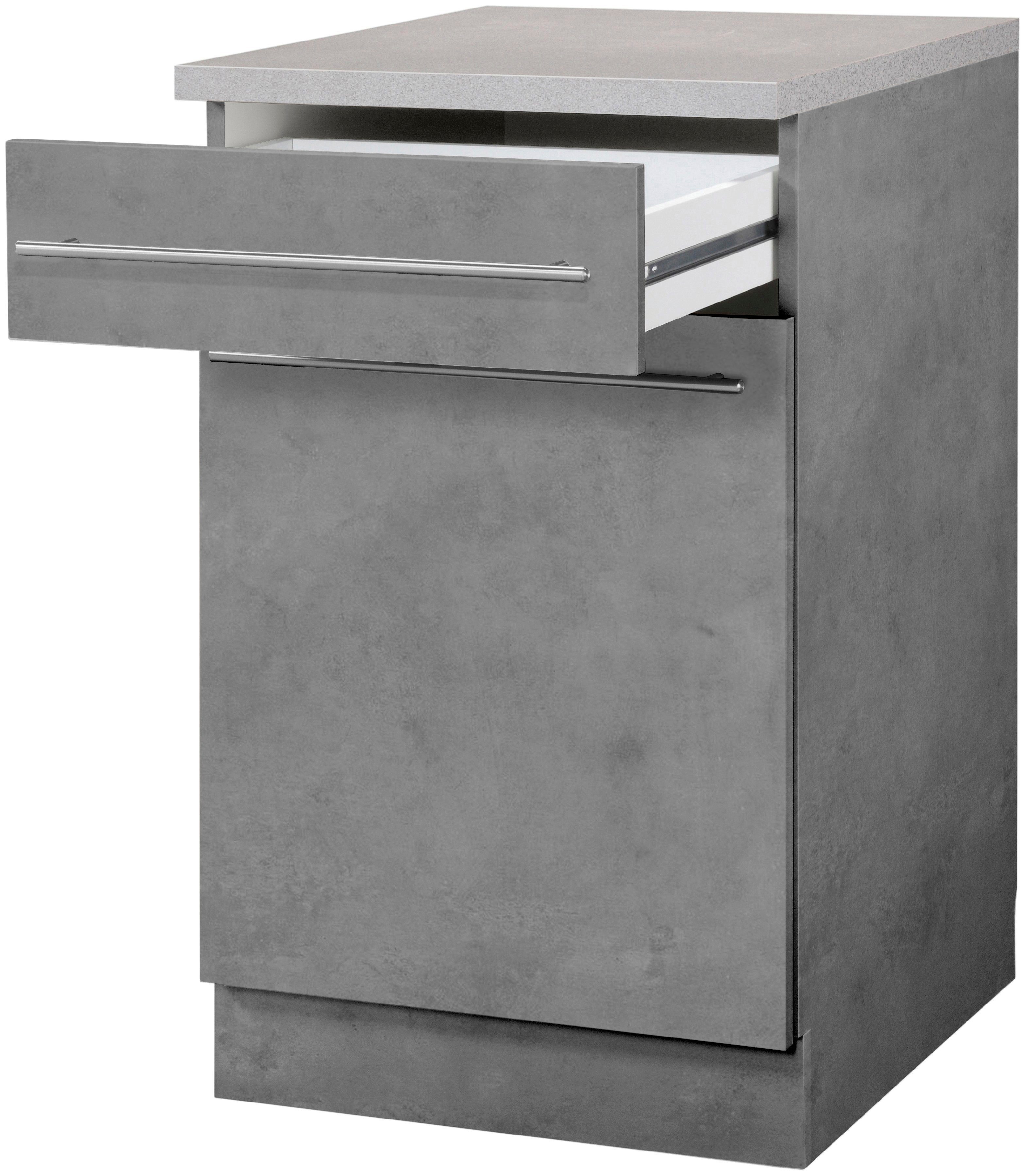 wiho Küchen Unterschrank Chicago 40 cm breit, 1 Schubkasten und 1 Tür
