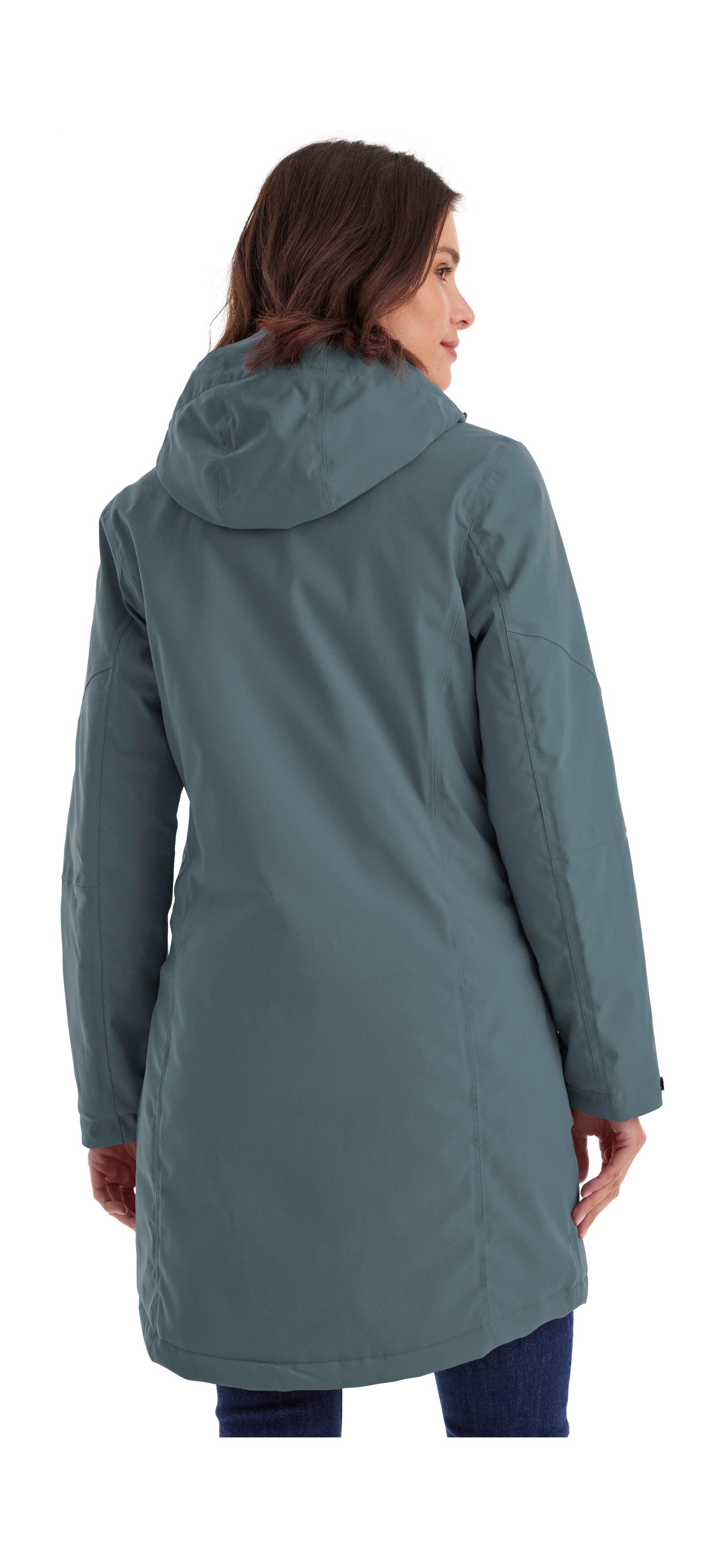 Killtec Parka Damen Funktionsparka Wasserdichter, atmungsaktiver Damenparka mit abnehmbarer Kapuze