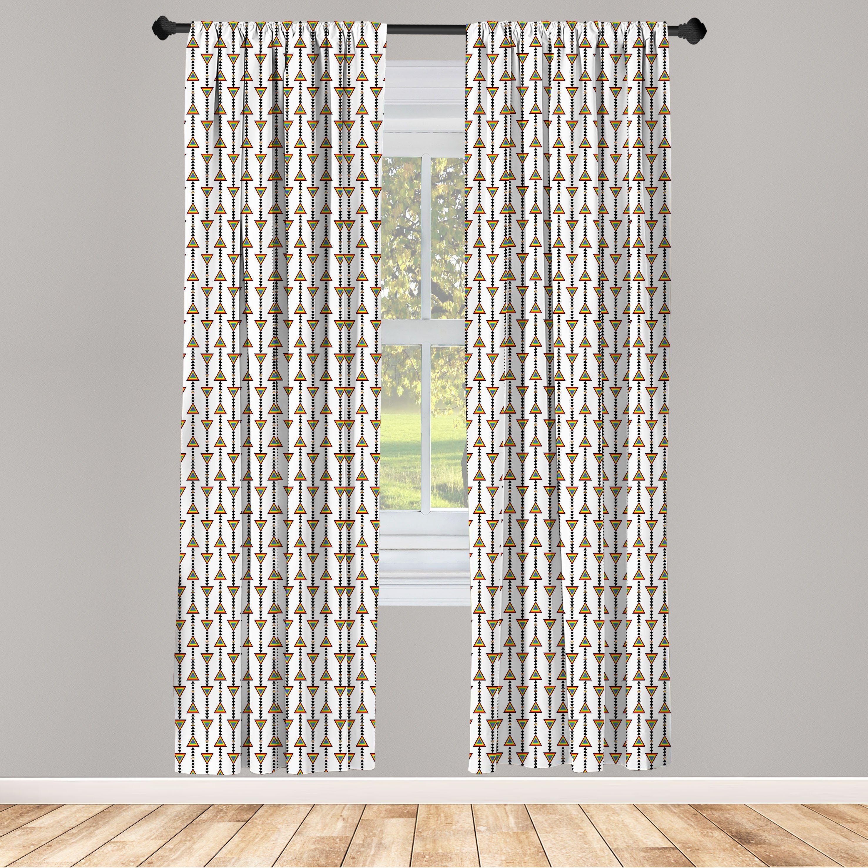 Gardine Vorhang für Wohnzimmer Schlafzimmer Dekor, Abakuhaus, Microfaser, Stammes amerikanische Arrows