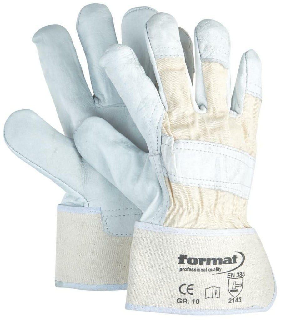 Arbeitshandschuhe 12 Paar FORMAT Rindvolllederhandschuh Gr.12 Arbeitshandschuh