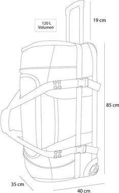normani Reisetasche Reisetasche 120 l Kompass 120, Großer Reisetrolley mit 120 Liter Volumen