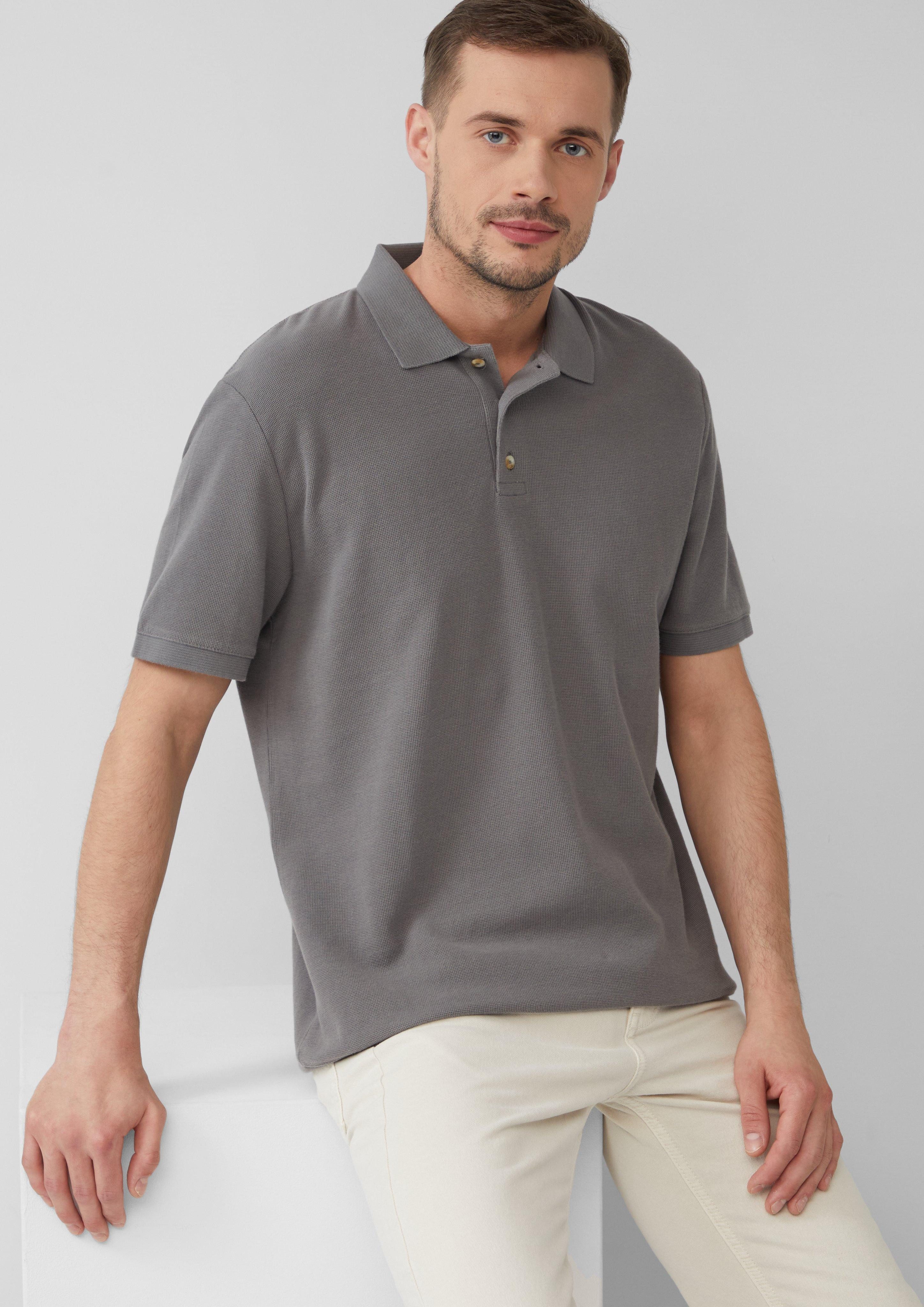 s.Oliver Kurzarmshirt Poloshirt aus Waffelpiqué günstig online kaufen