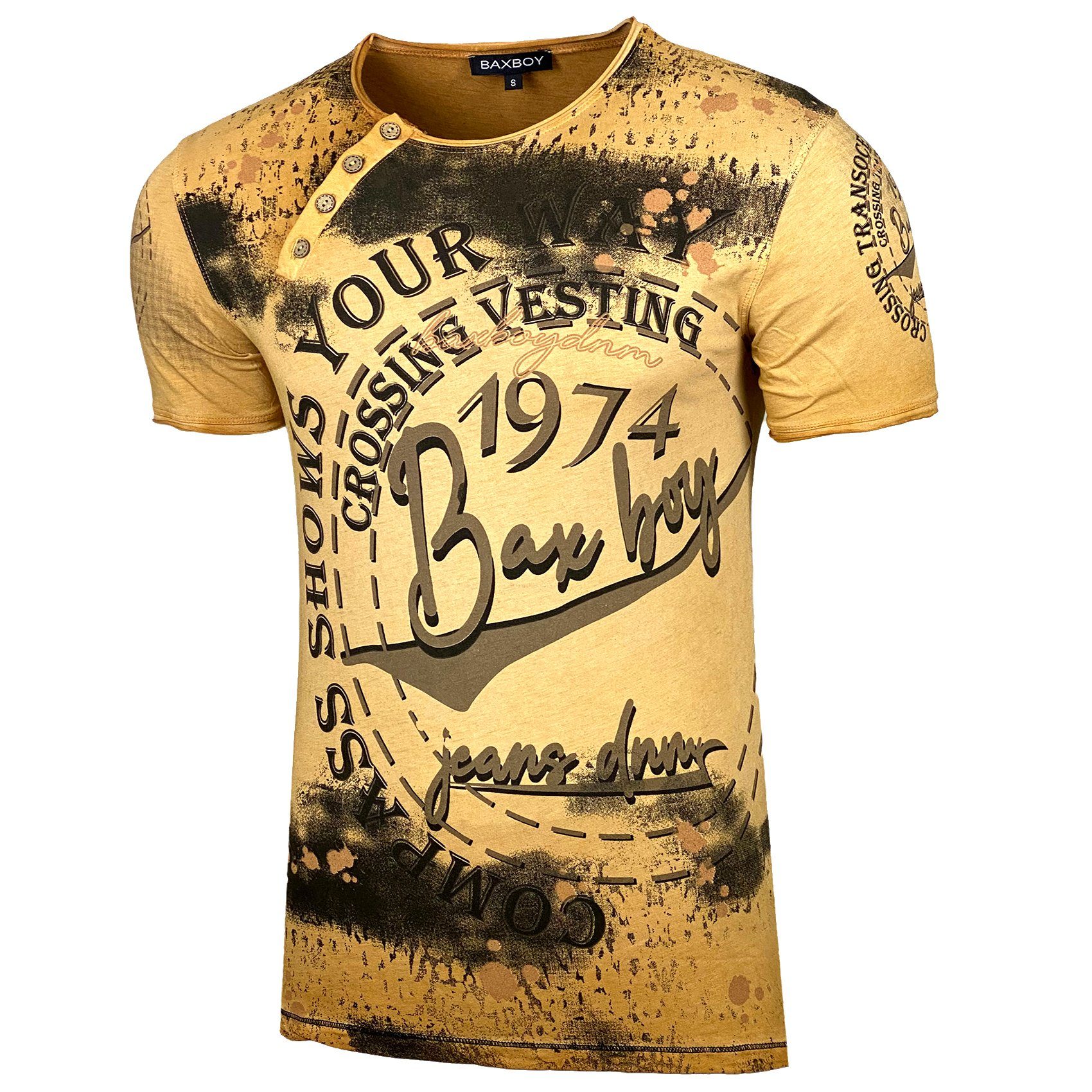 Baxboy T-Shirt Baxboy Herren Verwaschen Vintage günstig online kaufen