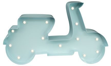 MARQUEE LIGHTS LED Dekolicht Scooter, LED fest integriert, Warmweiß, Wandlampe, Tischlampe Roller, Vespa, Mofa 10 Leuchtmittel - 23x14 cm