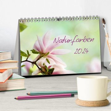 CALVENDO Wandkalender Naturfarben (Tischkalender 2024 DIN A5 quer), CALVENDO Monatskalender