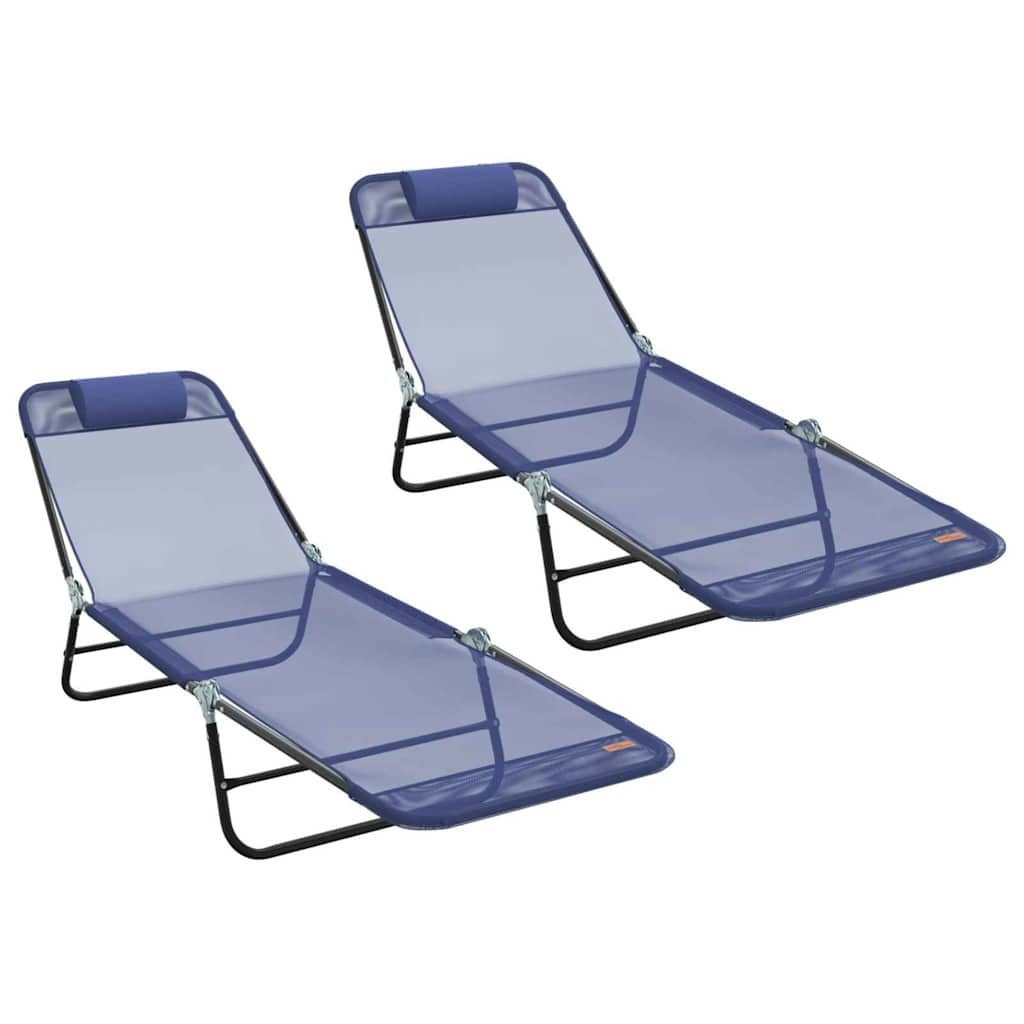 vidaXL Gartenliege Klappbare Sonnenliege 2 pcs günstig online kaufen