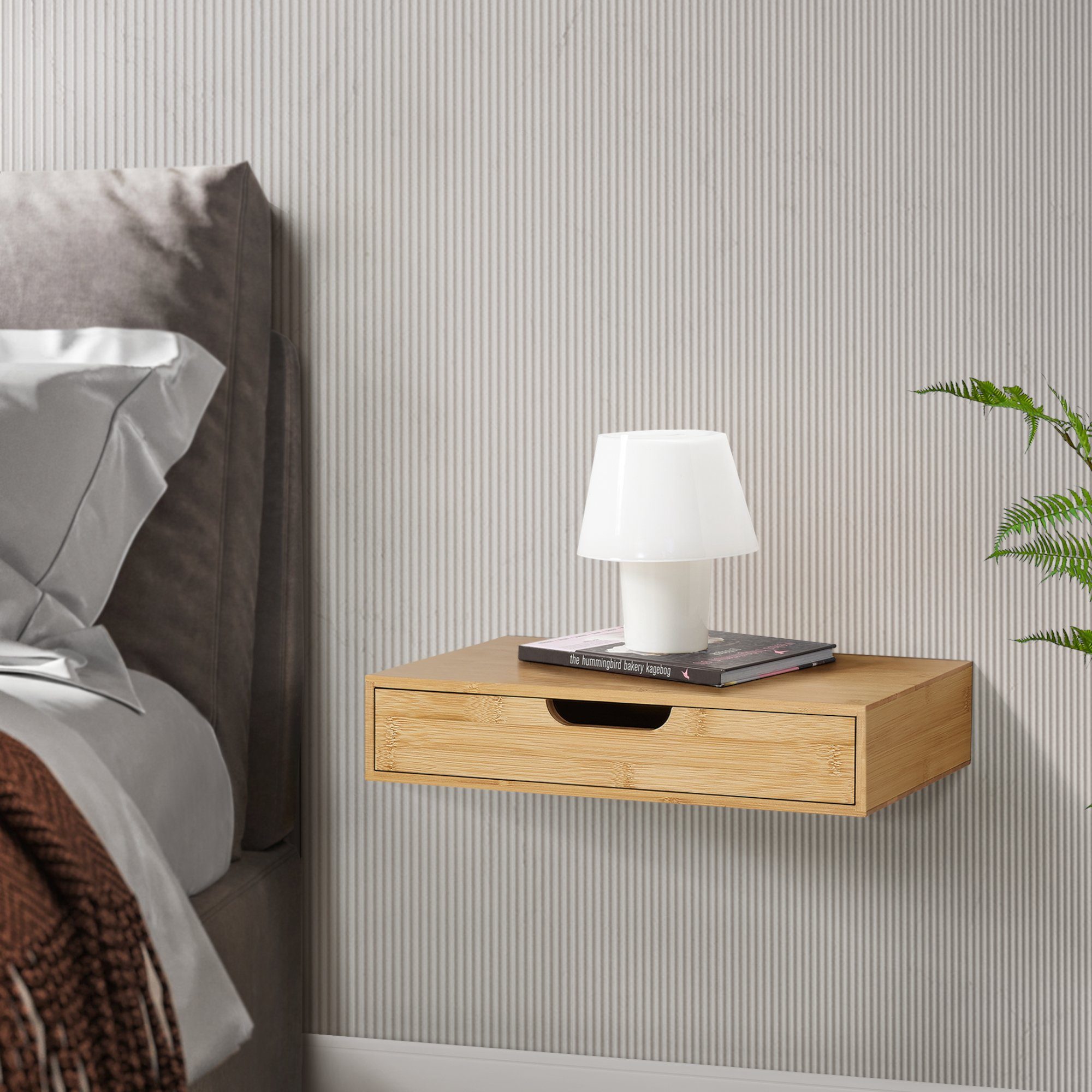 en.casa Wandregal, »Bokn« mit Schublade 40x24x8 günstig online kaufen