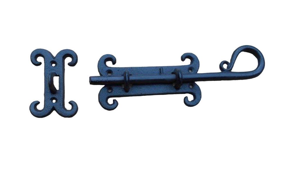 Deko-Impression Türriegel Antike Türverriegelung Eisenriegel Türbeschlag Eisen Landhausstil, (2-tlg)