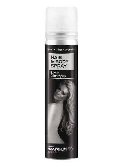 Smiffys Theaterschminke Glitzer Hair & Body Spray silber