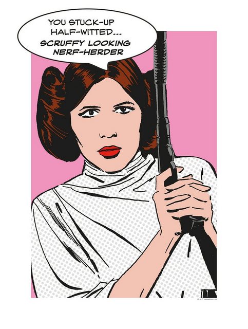 Komar Poster »Star Wars Classic Comic Quote Leia«, Star Wars-Otto