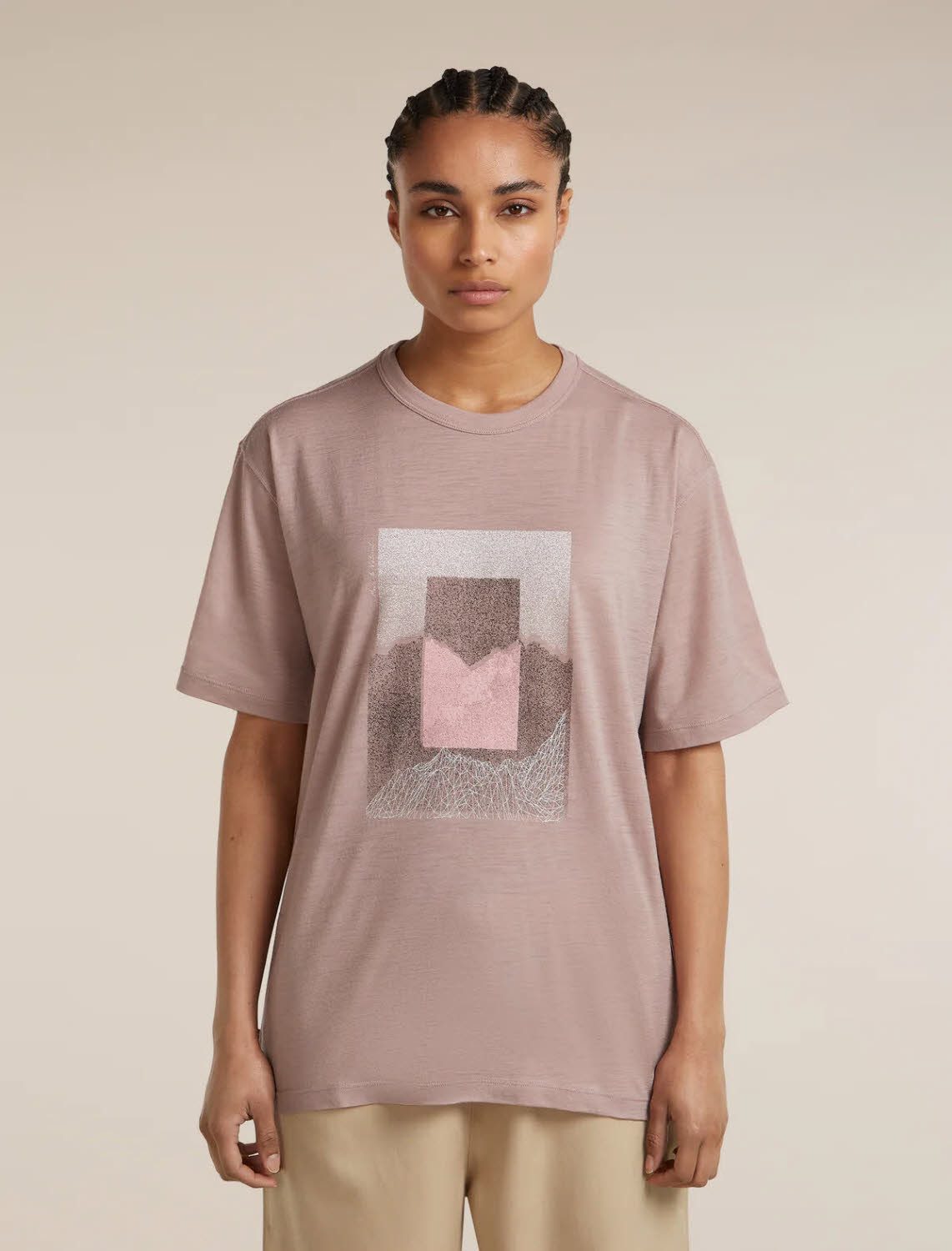 Icebreaker Funktionsshirt DA M 150 TL SS Rel T Mtn PINK QU, X Larg