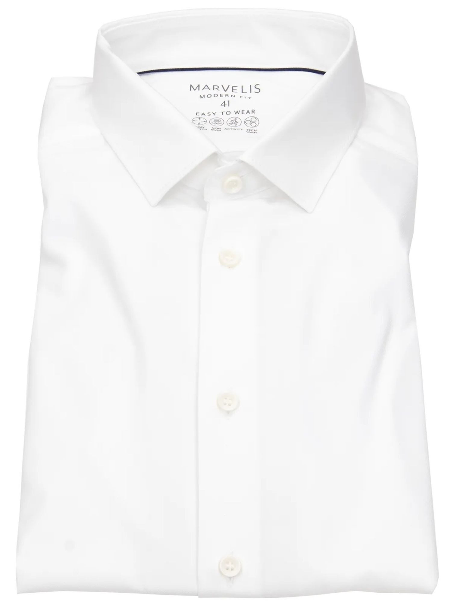 MARVELIS Langarmhemd Modern Fit modern FitHaifisch