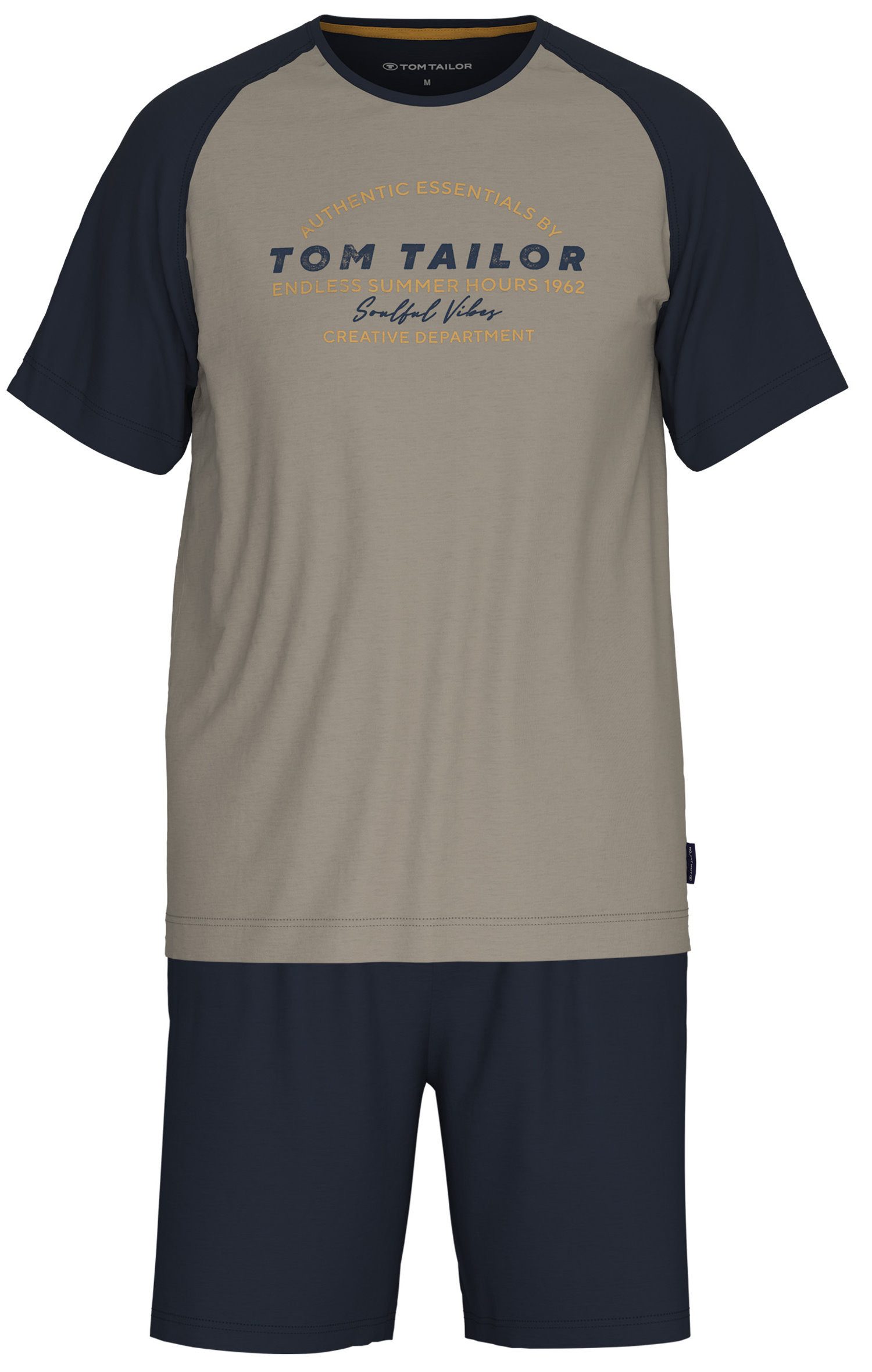 TOM TAILOR Schlafanzug Herren Pyjama kurz (2 tlg) Baumwolle günstig online kaufen
