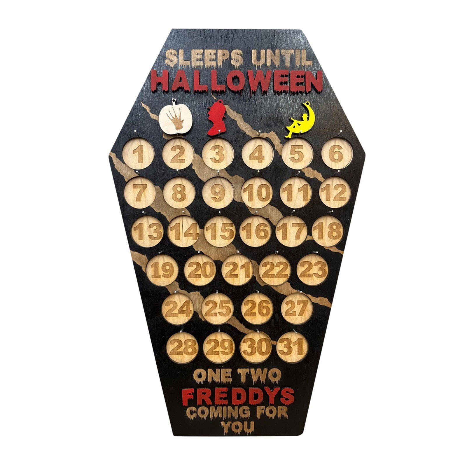 Countdown-Kalender Blusmart Holzsärge Halloween, Adventskalender Langlebiges Für Für