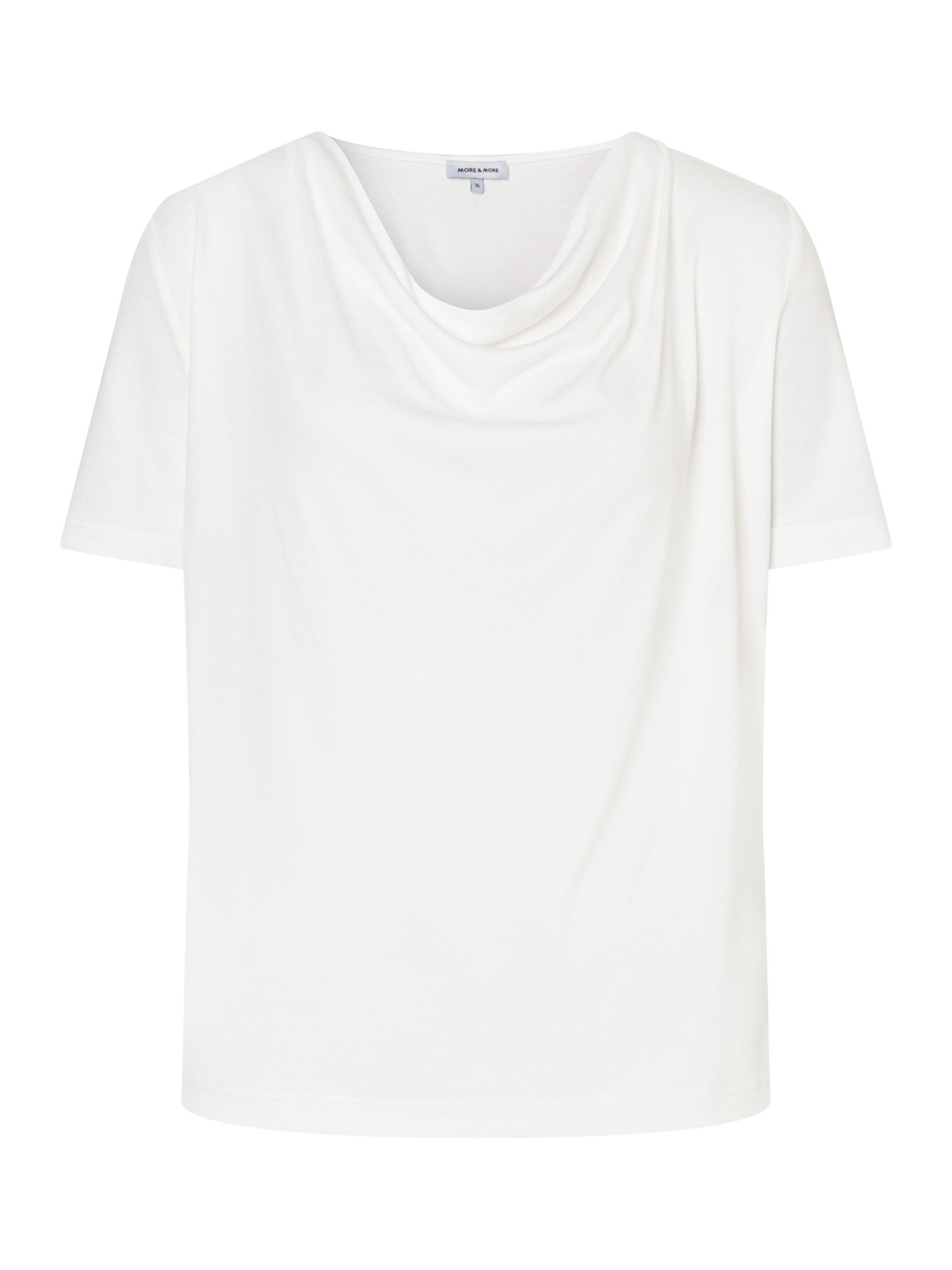T-Shirt feminines Shirt mit Wasserfall-Ausschnitt