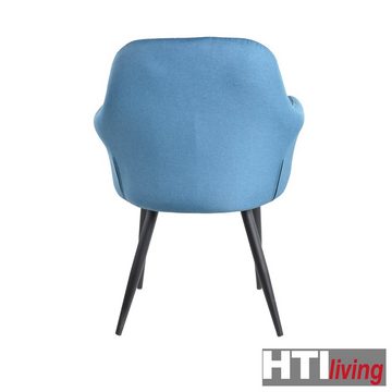 HTI-Living Esszimmerstuhl Stuhl Albany Webstoff Blau (Stück, 1 St), Esszimmerstuhl Armlehnenstuhl Polsterstuhl