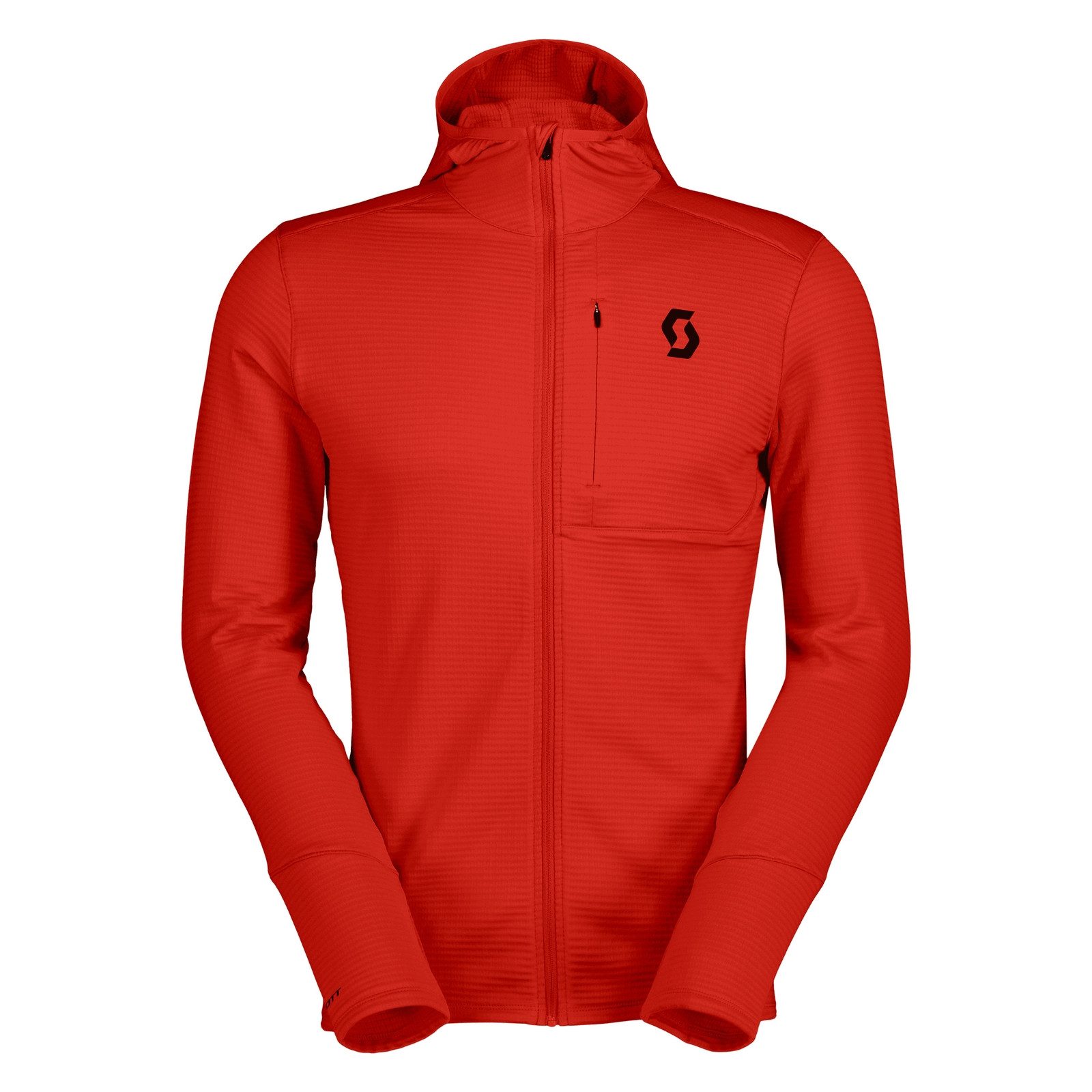 Scott Sweatjacke Hoody M's Defined Light mit Markenlogo auf der linken Brust