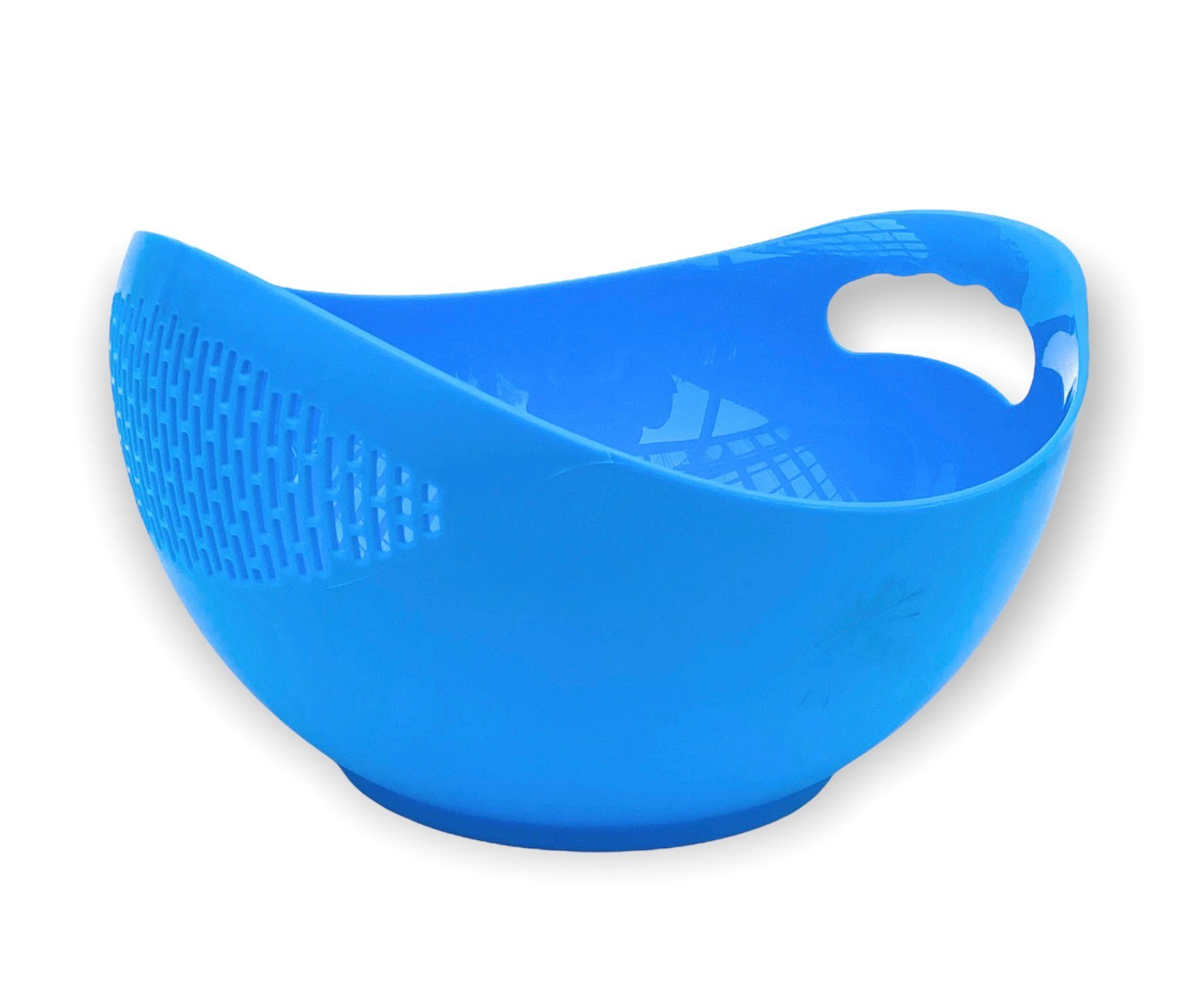 Schüssel Nudelsieb DanDiBo Seiher Salatschüssel Waschschüssel 521 Abtropfsieb mit Kunststoff Sieb Küchensieb Spülmaschinenfest Blau