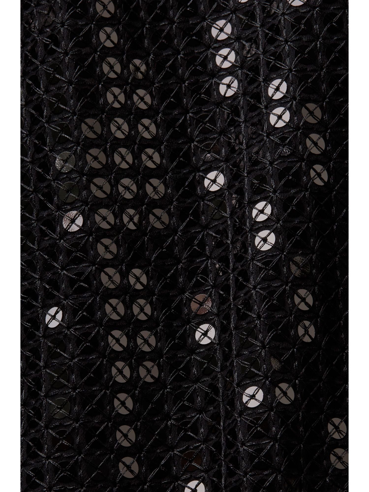 Kurzarmbluse Pailletten BLACK Esprit Collection Kurzarmbluse mit
