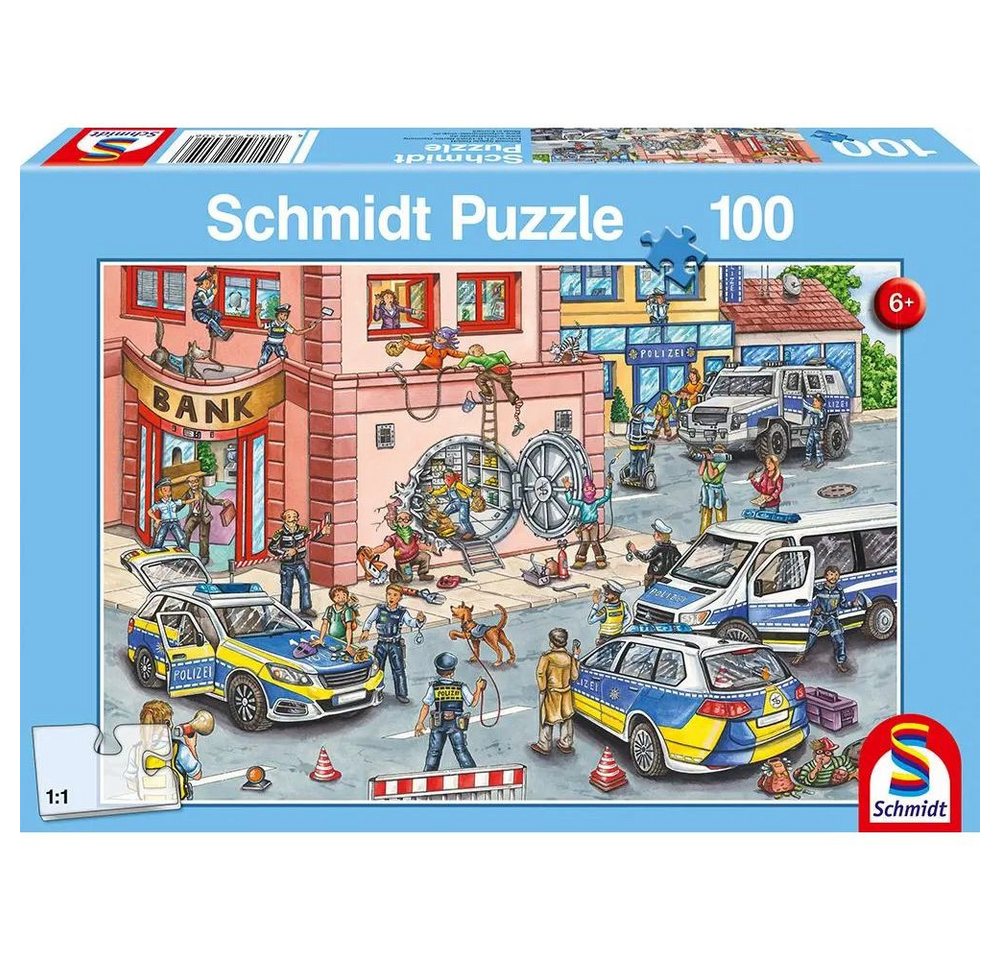Schmidt Spiele Puzzle Polizeieinsatz, 100 Puzzleteile